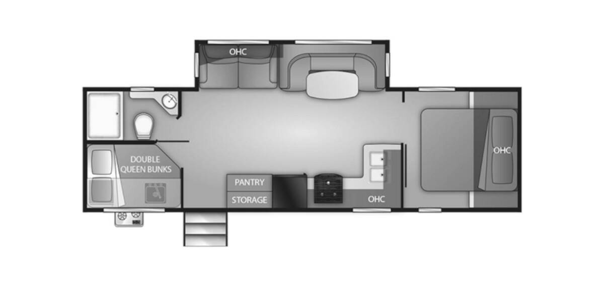 2019 Heartland Wilderness 2725BH Travel Trailer at Stony RV Sales and Service STOCK# 610 Floor plan Layout Photo