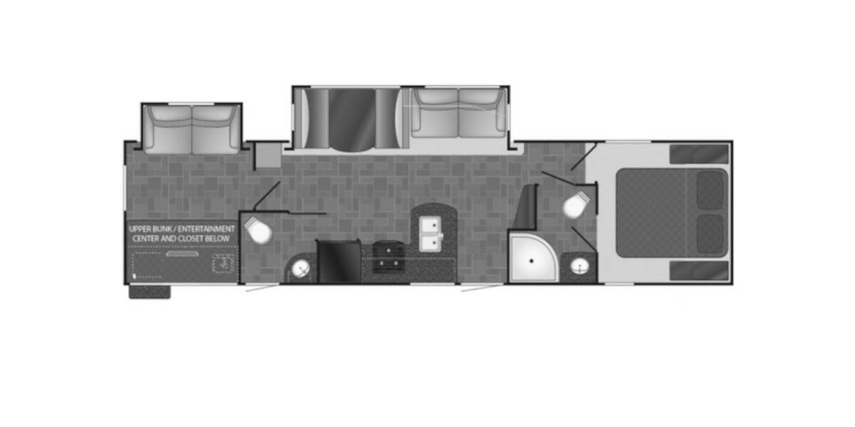 2018 Heartland Wilderness 3350DS Travel Trailer at Stony RV Sales and Service STOCK# 3781 Floor plan Layout Photo