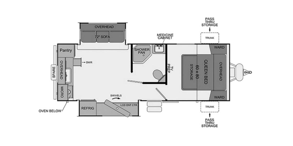 2015 Evergreen I-GO 245RKDS Travel Trailer at Stony RV Sales and Service STOCK# 455 Floor plan Layout Photo