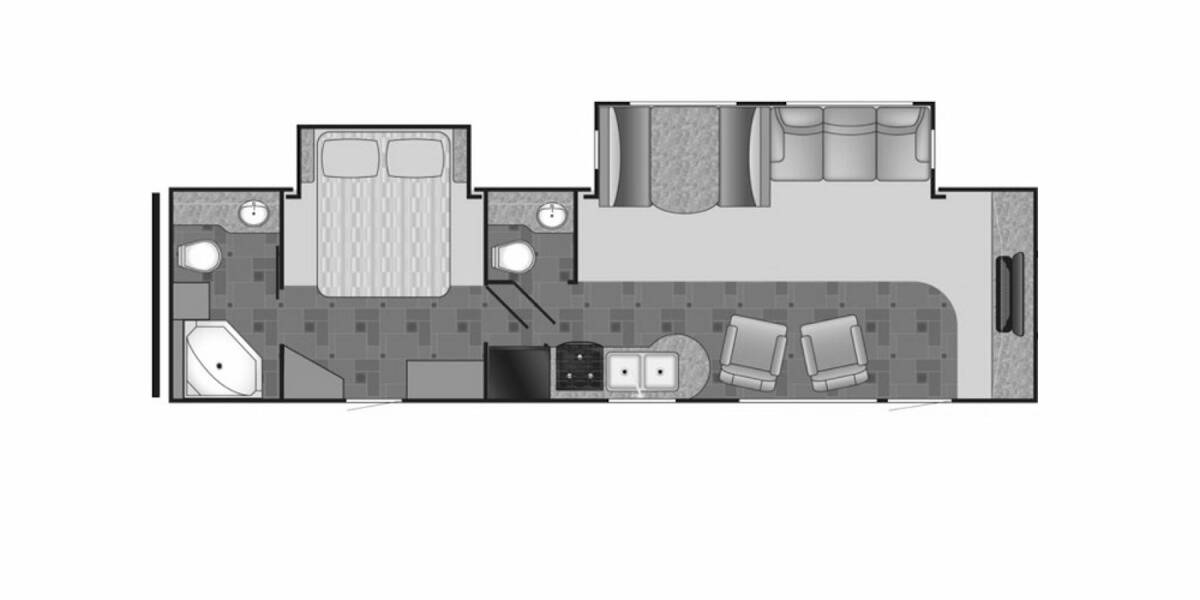 2012 Heartland Prowler 32MBD Travel Trailer at Stony RV Sales and Service STOCK# 464 Floor plan Layout Photo