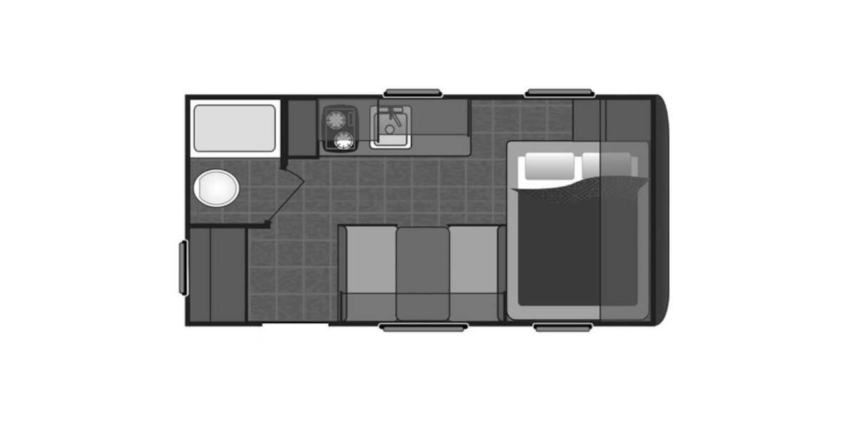 2015 Keystone Hideout LHS Single Axle 165LHS Travel Trailer at Stony RV Sales and Service STOCK# 477 Floor plan Layout Photo
