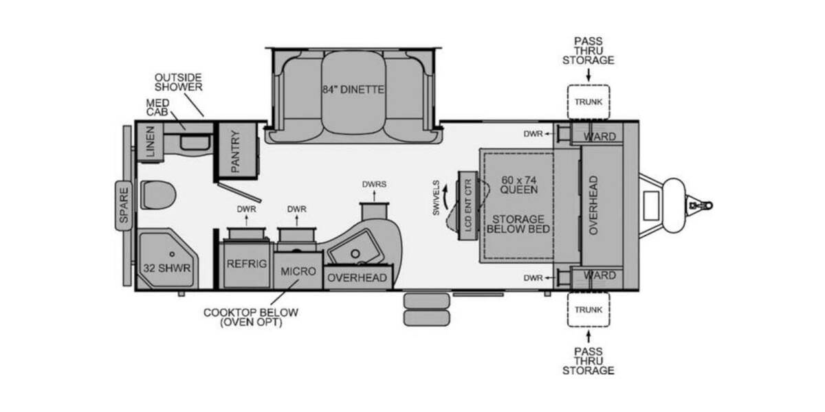 2014 Evergreen I-GO 220RB Travel Trailer at Stony RV Sales and Service STOCK# 486 Floor plan Layout Photo