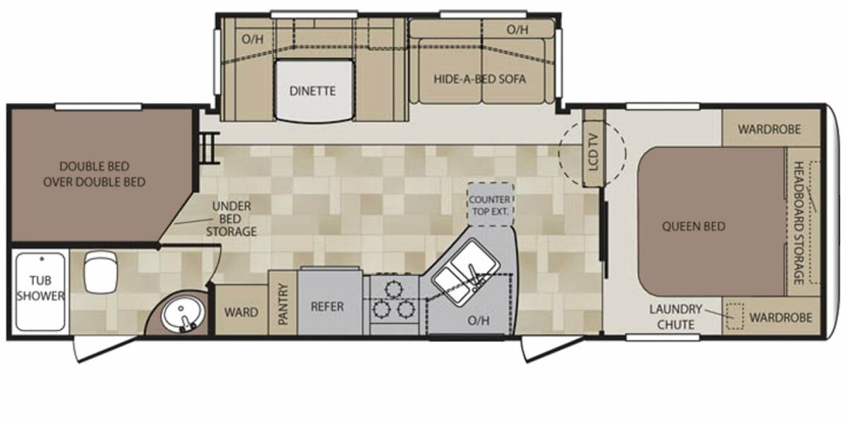 2013 Keystone Cougar West 28RBSWE Travel Trailer at Stony RV Sales and Service STOCK# 493 Floor plan Layout Photo
