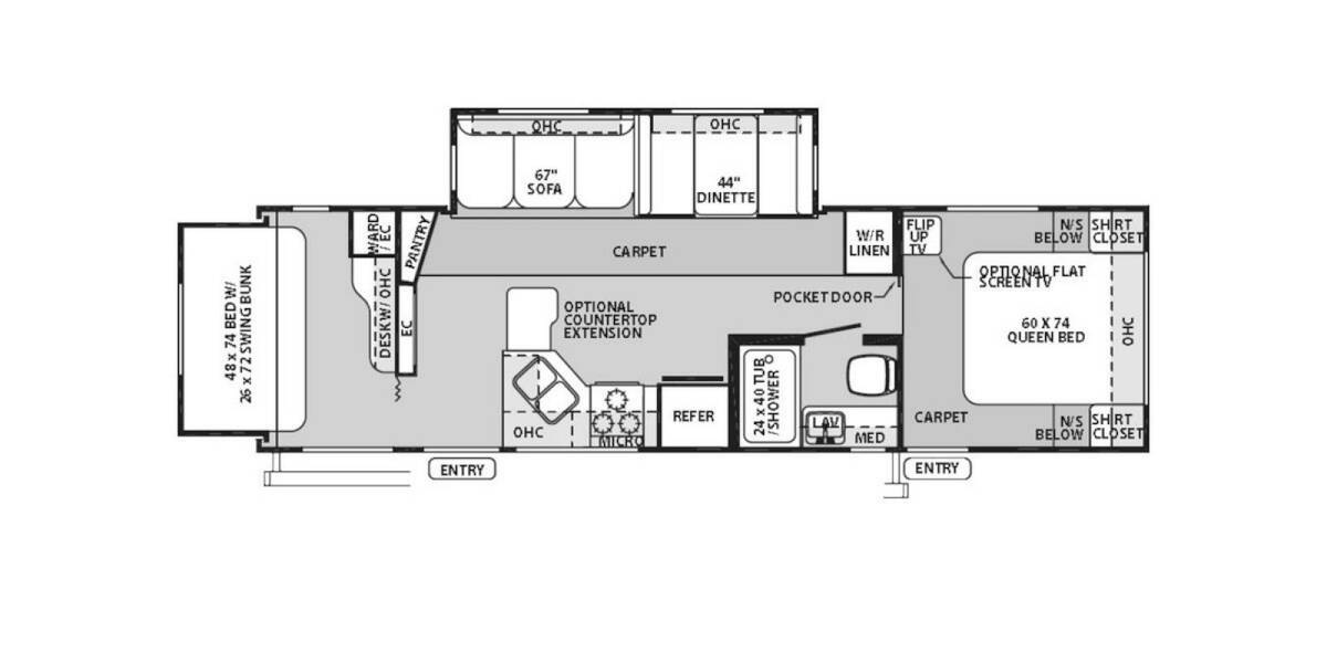 2012 Flagstaff Classic Super Lite 830RBSS Travel Trailer at Stony RV Sales and Service STOCK# 511 Floor plan Layout Photo