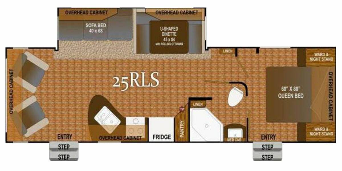 2015 Outdoors RV Black Rock 25RLS Travel Trailer at Stony RV Sales and Service STOCK# 518 Floor plan Layout Photo