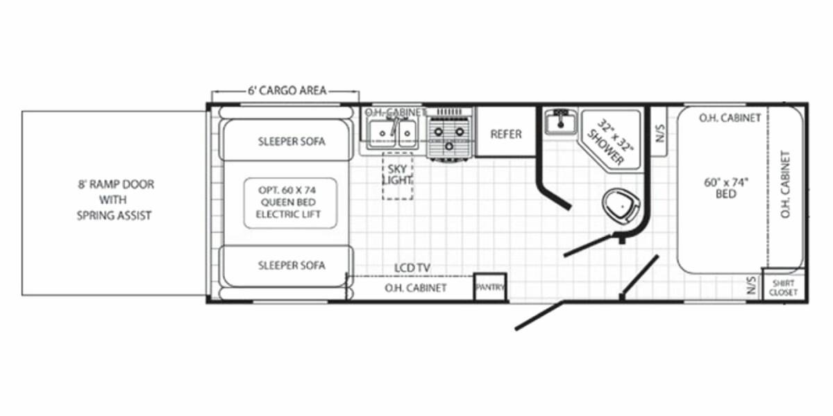 2013 Palomino Puma Unleashed 24THS Travel Trailer at Stony RV Sales and Service STOCK# 528 Floor plan Layout Photo