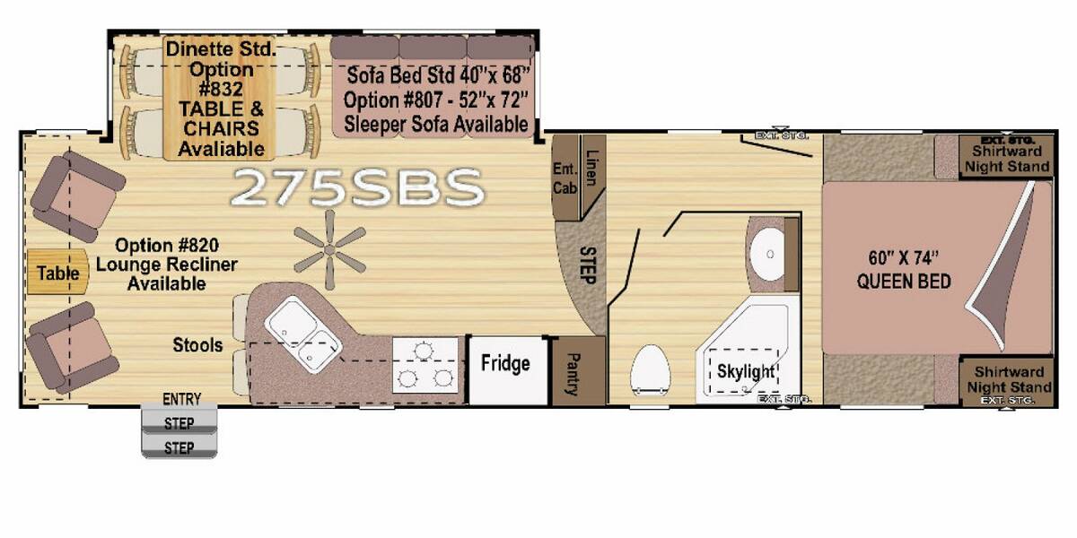 2011 Outdoors RV Wind River 275SBS Fifth Wheel at Stony RV Sales and Service STOCK# 532 Floor plan Layout Photo