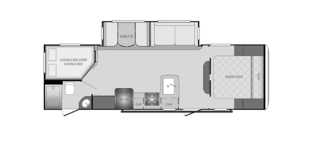 2015 Keystone Bullet Ultra Lite 272BHS Travel Trailer at Stony RV Sales and Service STOCK# 550 Floor plan Layout Photo