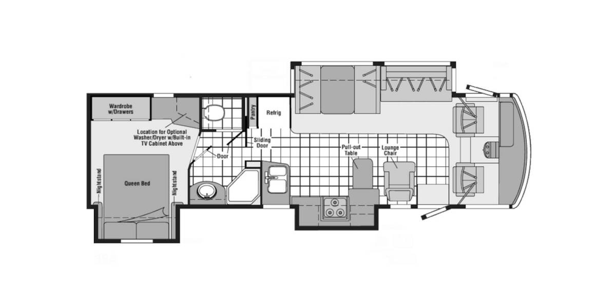 2007 Winnebago Voyage 35A Class A at Stony RV Sales and Service STOCK# 559 Floor plan Layout Photo