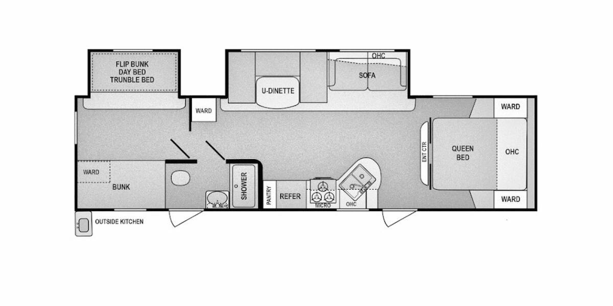 2014 Coleman Explorer 313BH Travel Trailer at Stony RV Sales and Service STOCK# 576 Floor plan Layout Photo