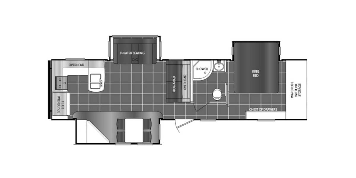 2017 Prime Time LaCrosse 337RKT Travel Trailer at Stony RV Sales, Service and Consignment STOCK# 593 Floor plan Layout Photo