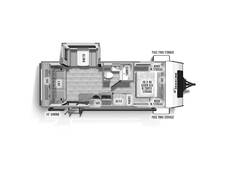 2023 IBEX 23RLDS Travel Trailer at Stony RV Sales, Service and Consignment STOCK# 2592 Floor plan Image