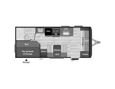 2019 Keystone Hideout LHS West 19LHSWE Travel Trailer at Stony RV Sales, Service and Consignment STOCK# S107 Floor plan Image