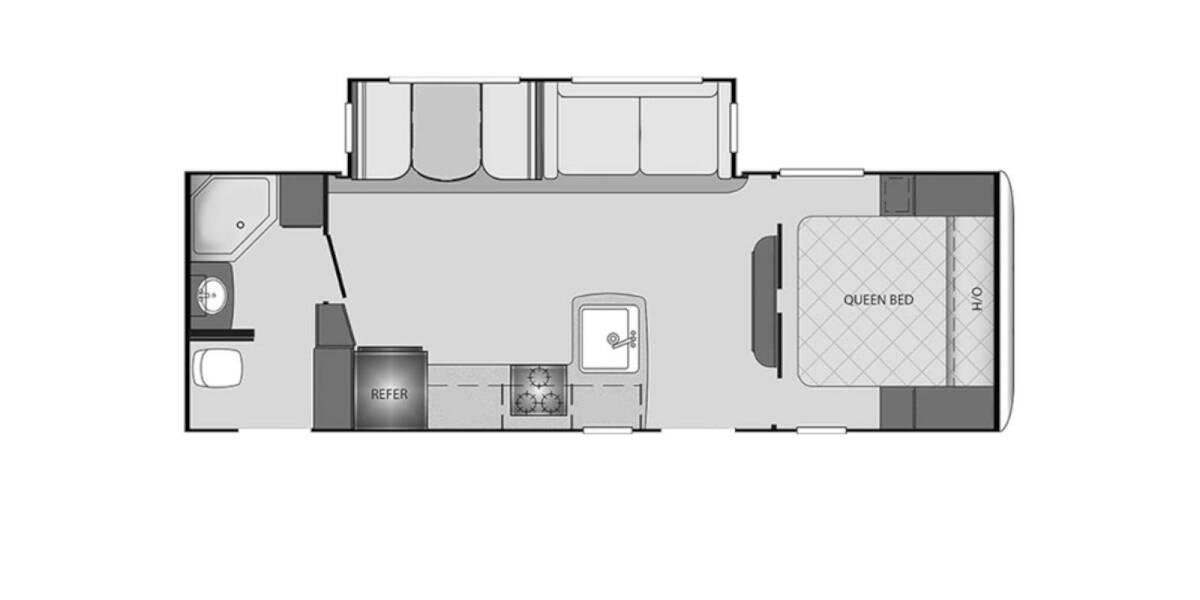 2015 Keystone Bullet Ultra Lite 251RBS Travel Trailer at Stony RV Sales, Service and Consignment STOCK# S130 Floor plan Layout Photo