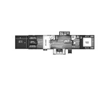 2019 Cherokee Wolf Pack Toy Hauler 325Pack13 Fifth Wheel at Stony RV Sales and Service STOCK# 1056 Floor plan Image