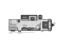2022 Keystone Hideout 29DFS Travel Trailer at Stony RV Sales and Service STOCK# S135 Floor plan Image