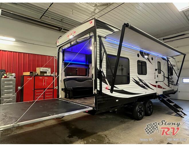 2018 Shockwave MX Series Toy Hauler 21RQMX Travel Trailer at Stony RV Sales, Service and Consignment STOCK# 1071 Exterior Photo