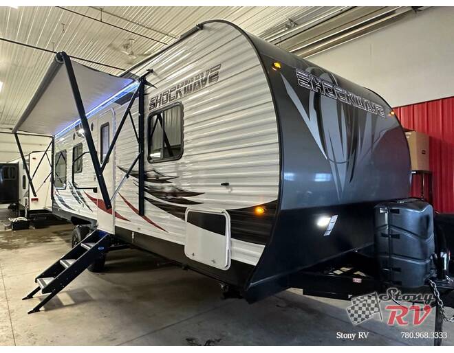 2018 Shockwave MX Series Toy Hauler 21RQMX Travel Trailer at Stony RV Sales, Service and Consignment STOCK# 1071 Photo 2