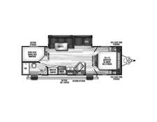 2019 Cherokee Alpha Wolf 26DBHL Travel Trailer at Stony RV Sales, Service and Consignment STOCK# 1072 Floor plan Image