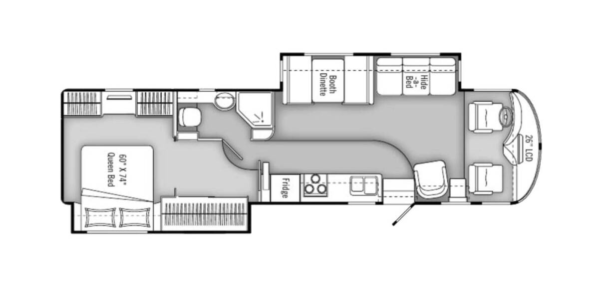 2009 Triple E Embassy A35FW XL Class A at Stony RV Sales, Service and Consignment STOCK# C135 Floor plan Layout Photo