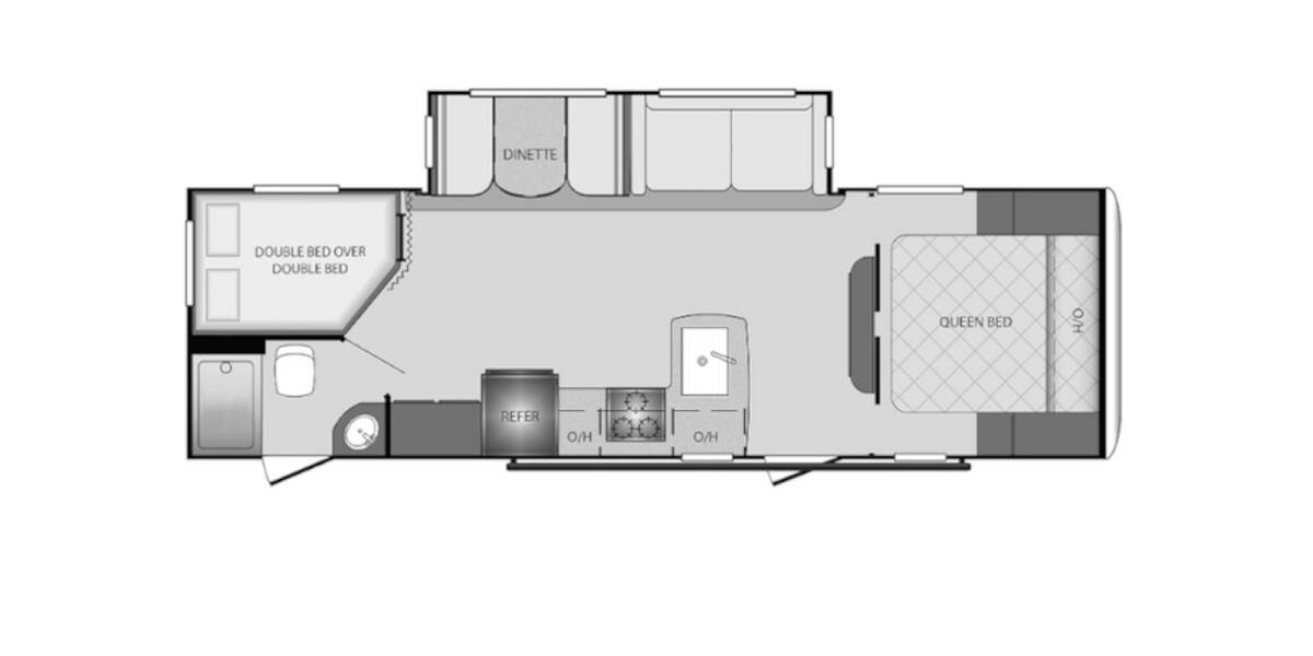 2016 Keystone Bullet Ultra Lite 272BHS Travel Trailer at Stony RV Sales and Service STOCK# 1095 Floor plan Layout Photo