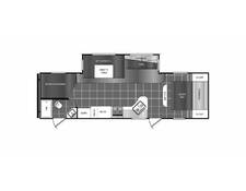 2015 Prime Time Avenger 28DBS Travel Trailer at Stony RV Sales, Service AND cONSIGNMENT. STOCK# 1114 Floor plan Image