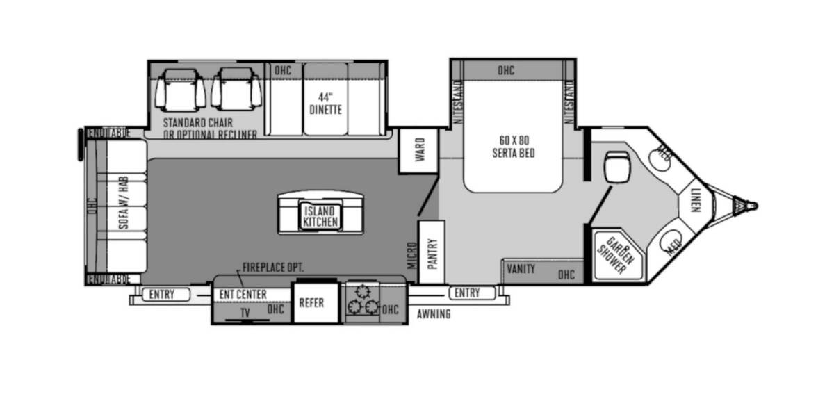 2014 Rockwood WindJammer 3025W Travel Trailer at Stony RV Sales and Service STOCK# C148 Floor plan Layout Photo