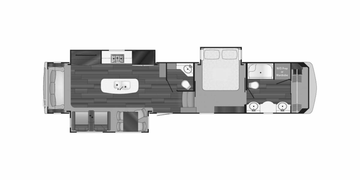 2017 Heartland Big Country 3950FB Fifth Wheel at Stony RV Sales and Service STOCK# C153 Floor plan Layout Photo