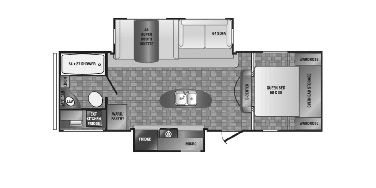 2014 Crossroads RV Sunset Trail Reserve 26RB Travel Trailer at Stony RV Sales, Service and Consignment STOCK# 1130 Floor plan Layout Photo