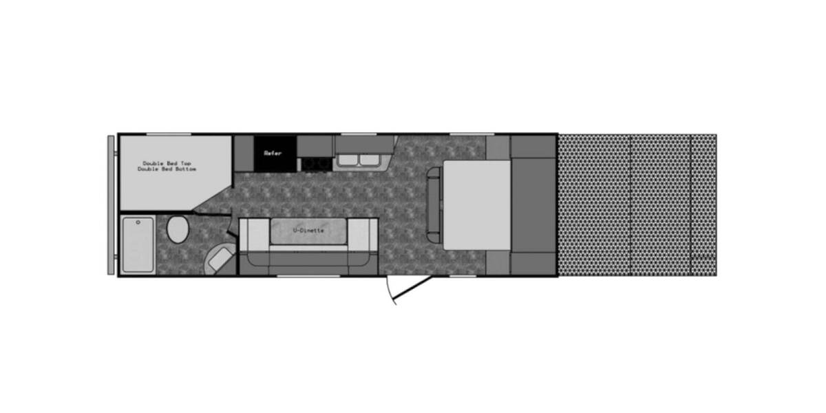 2015 CrossRoads Z-1 252TD Travel Trailer at Stony RV Sales and Service STOCK# 412 Floor plan Layout Photo