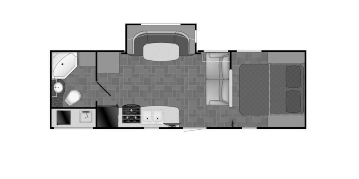 2018 Heartland Wilderness 2450FB Travel Trailer at Stony RV Sales and Service STOCK# 608 Floor plan Layout Photo