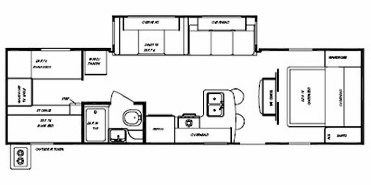2011 Gulf Stream Gulf Breeze XLT 29BHK Travel Trailer at Stony RV Sales, Service and Consignment STOCK# 461 Floor plan Layout Photo
