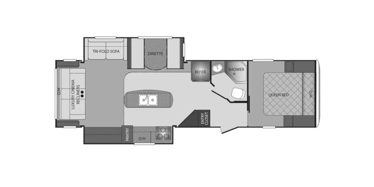 2015 Keystone Bullet Premier 30RIPR Travel Trailer at Stony RV Sales, Service and Consignment STOCK# 466 Floor plan Layout Photo