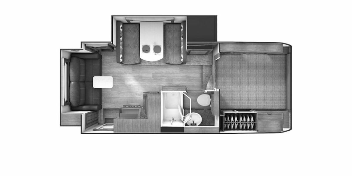 2018 Lance Long Bed 1172 Truck Camper at Stony RV Sales and Service STOCK# S-07 Floor plan Layout Photo