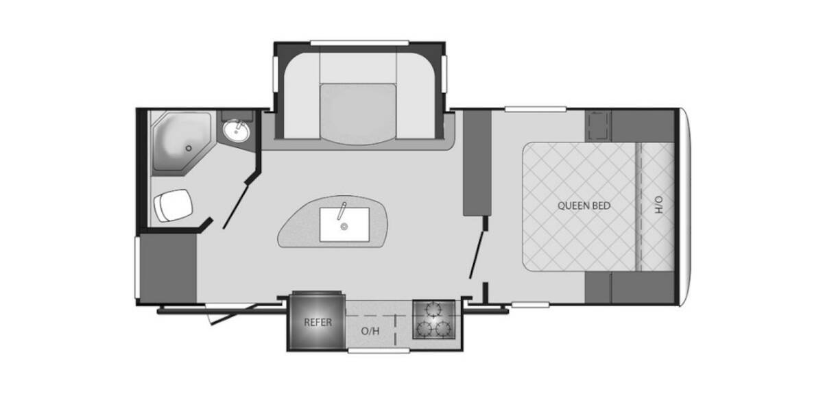2015 Keystone Bullet Ultra Lite 220RBI Travel Trailer at Stony RV Sales, Service and Consignment STOCK# 20151 Floor plan Layout Photo