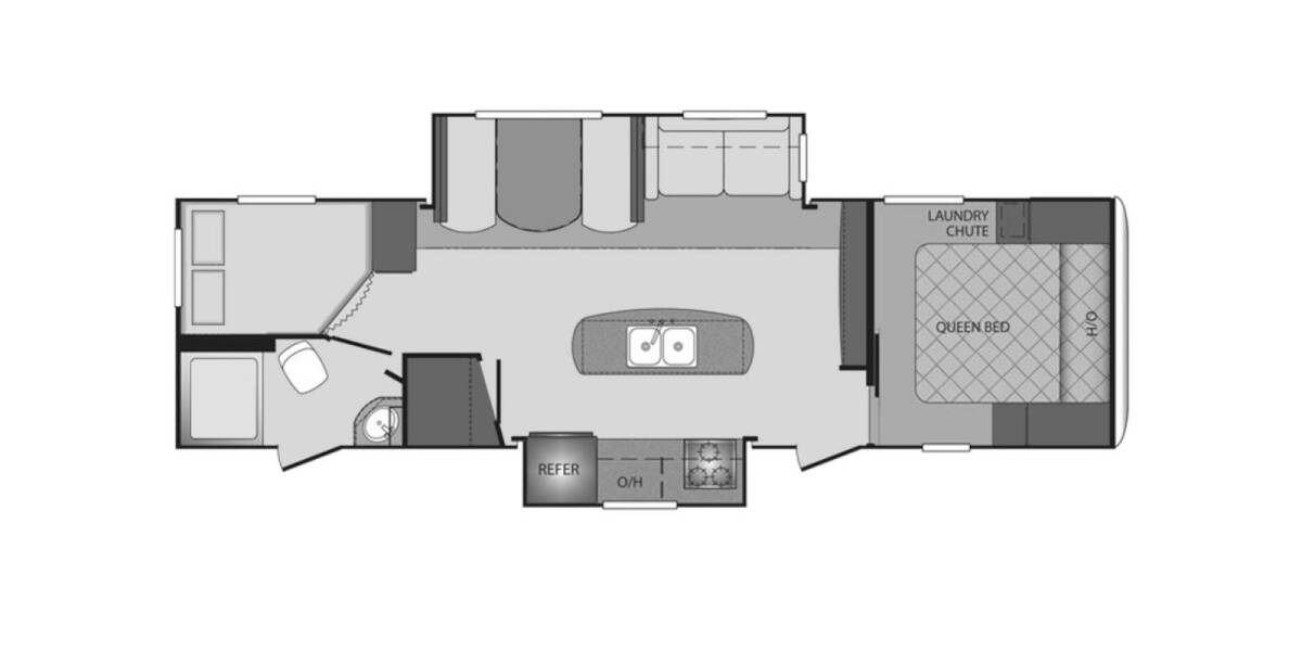 2014 Keystone Bullet Premier 29BHPR Travel Trailer at Stony RV Sales, Service and Consignment STOCK# 490 Floor plan Layout Photo