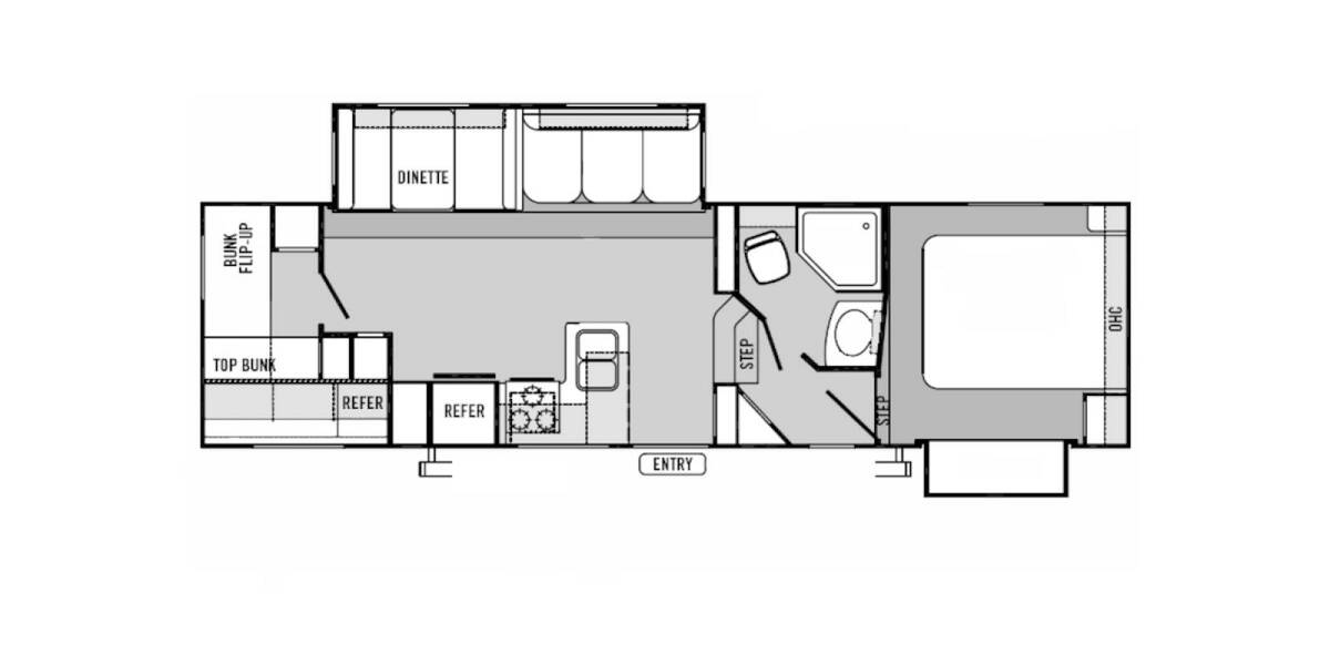 2011 Flagstaff Classic Super Lite 8528TBWS Fifth Wheel at Stony RV Sales and Service STOCK# 506 Floor plan Layout Photo