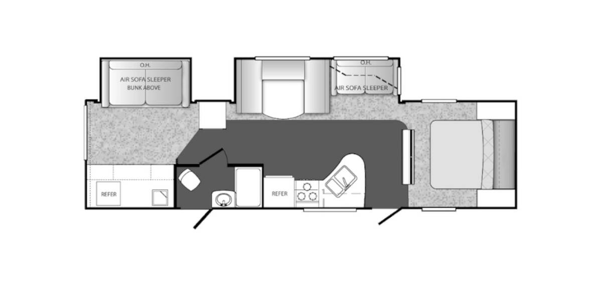 2013 Keystone Outback Super-Lite 312BH Travel Trailer at Stony RV Sales and Service STOCK# 514 Floor plan Layout Photo