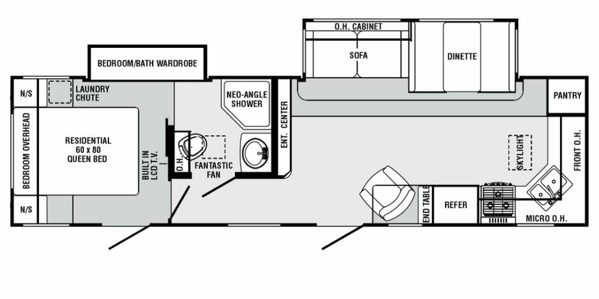 2010 Palomino Sabre 31FKDS Travel Trailer at Stony RV Sales and Service STOCK# 536 Floor plan Layout Photo