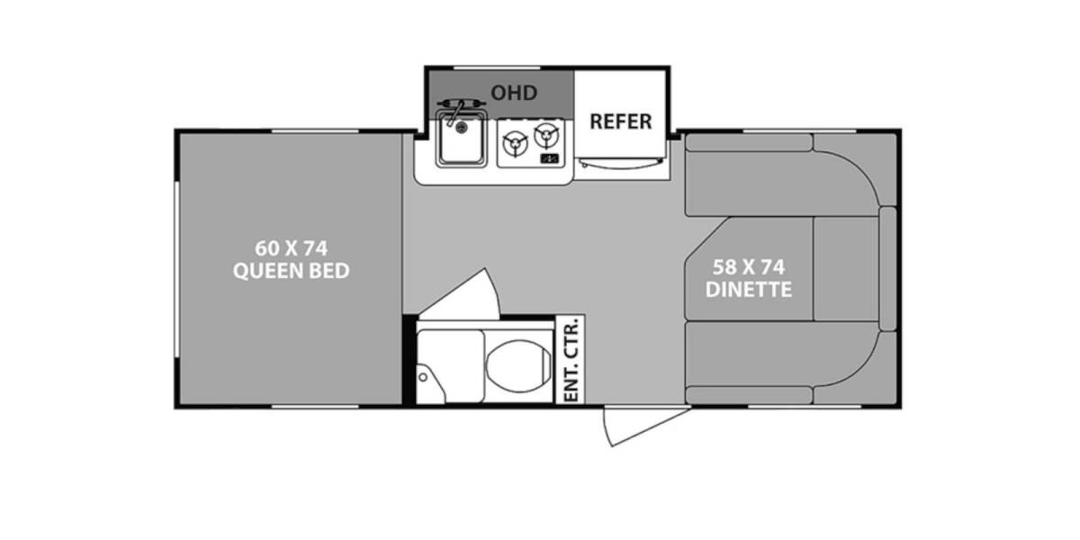2018 R-Pod 178 Travel Trailer at Stony RV Sales and Service STOCK# 586 Floor plan Layout Photo