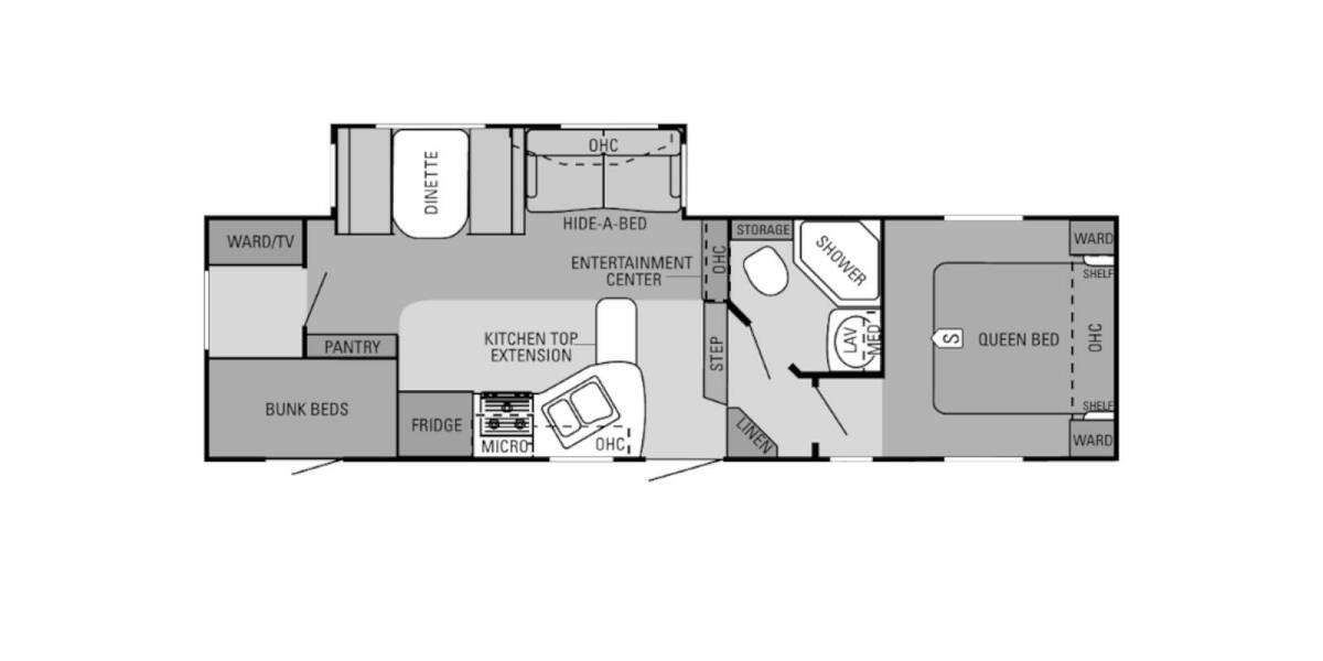 2014 Jayco Eagle HT 27.5BHS Fifth Wheel at Stony RV Sales and Service STOCK# 589 Floor plan Layout Photo