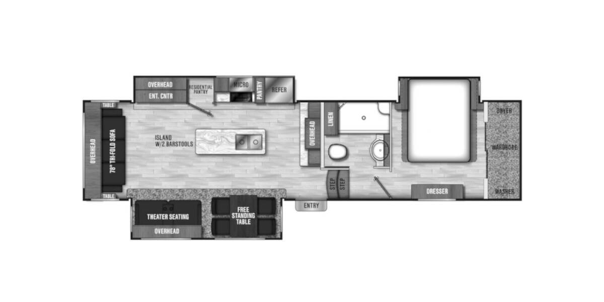 2019 Coachmen Chaparral 336TSIK Fifth Wheel at Stony RV Sales and Service STOCK# S-29 Floor plan Layout Photo