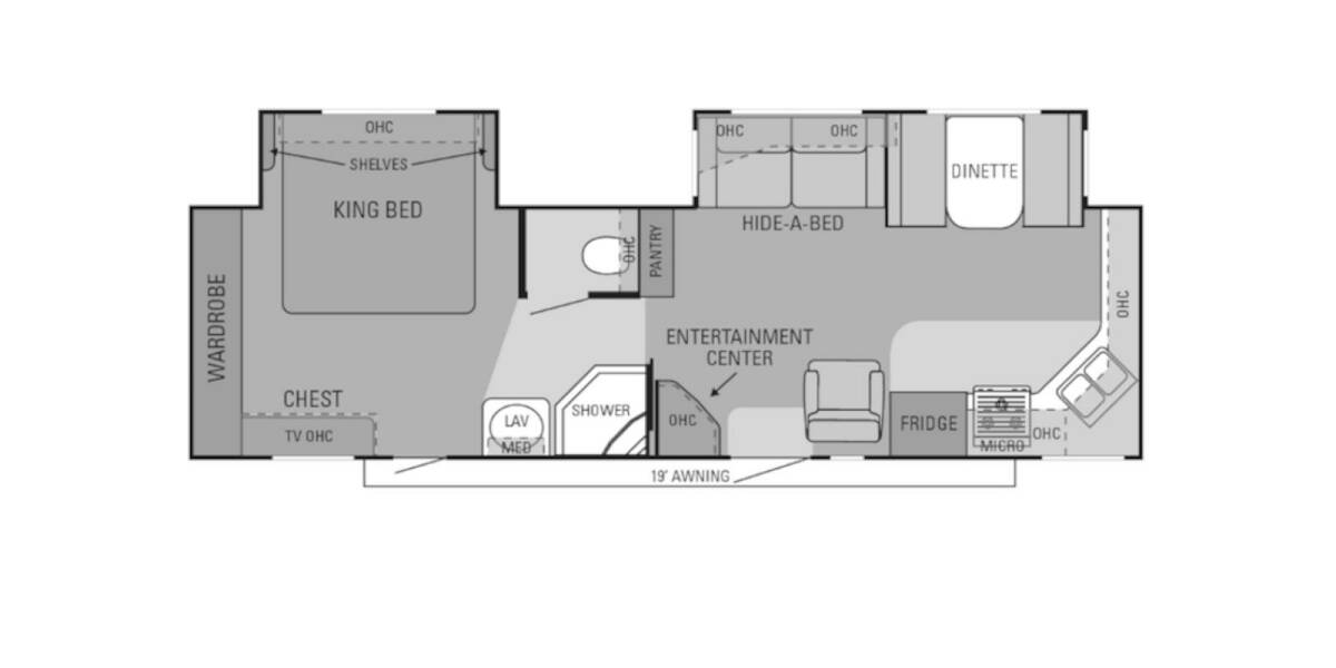 2012 Jayco Eagle 322FKS Travel Trailer at Stony RV Sales and Service STOCK# S-33 Floor plan Layout Photo