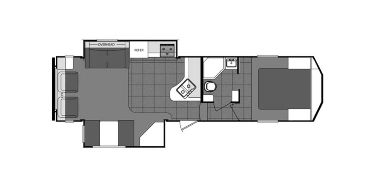 2014 Prime Time Avenger 528SGS Fifth Wheel at Stony RV Sales and Service STOCK# 613 Floor plan Layout Photo