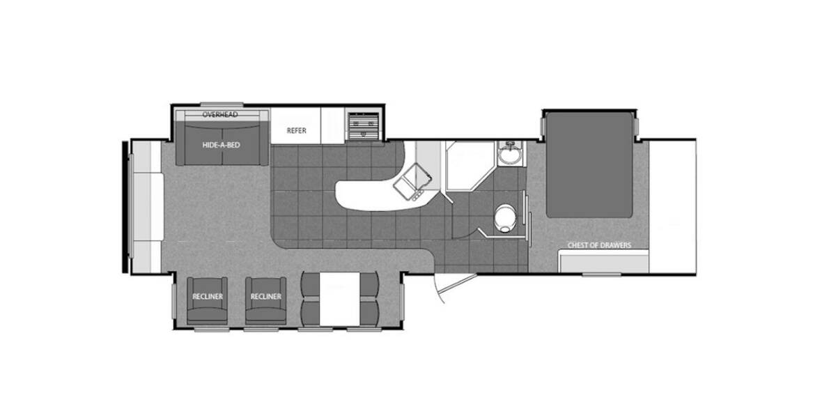 2013 Prime Time LaCrosse 327RES Travel Trailer at Stony RV Sales and Service STOCK# 633 Floor plan Layout Photo