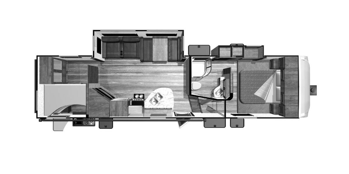 2019 Highland Ridge Open Range Ultra Lite 2950BH Fifth Wheel at Stony RV Sales, Service and Consignment STOCK# 641 Floor plan Layout Photo