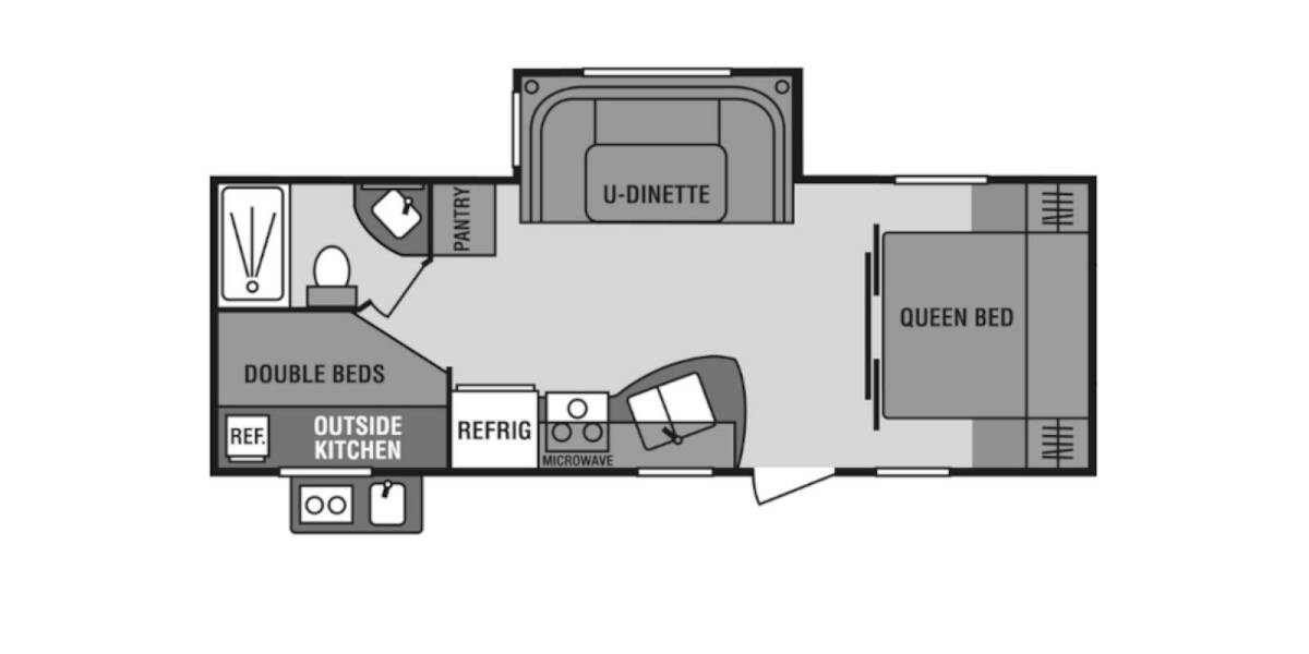 2017 KZ Connect 241BHK Travel Trailer at Stony RV Sales and Service STOCK# 642 Floor plan Layout Photo