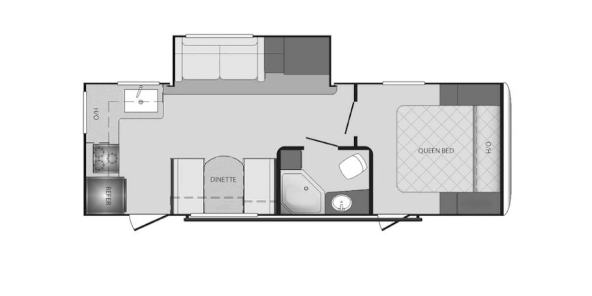 2018 Keystone Bullet West 248RKSWE Travel Trailer at Stony RV Sales and Service STOCK# 656 Floor plan Layout Photo