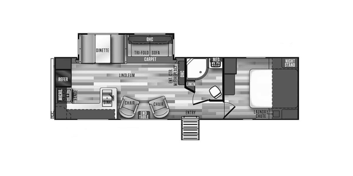2018 Wildwood Heritage Glen LTZ 282RK Travel Trailer at Stony RV Sales, Service and Consignment STOCK# 661 Floor plan Layout Photo