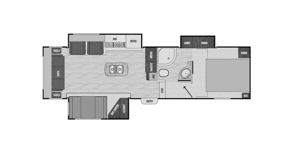 2016 Coachmen Chaparral Lite 29MKS Fifth Wheel at Stony RV Sales and Service STOCK# S-40 Floor plan Layout Photo